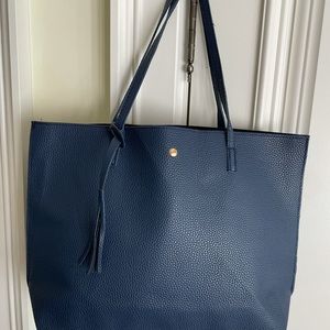 Selling blue leather bag! Never used.